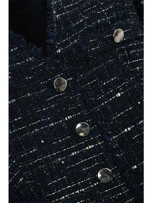 Giacca Dharma in tweed di cotone e lurex Blu Tagliatore | DHARMA L30023 U 25E198B1188